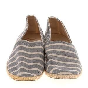 Report Sz 10 striped Flats Blue and White Comfort Espadrille Sandal Summer Flats